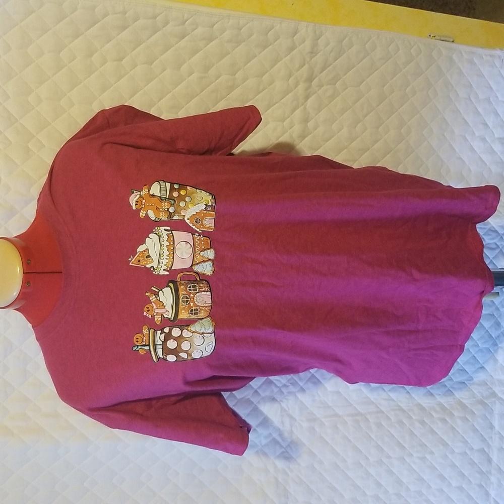 SALE-💥-Christmas teeshirt XL dark pink custom made